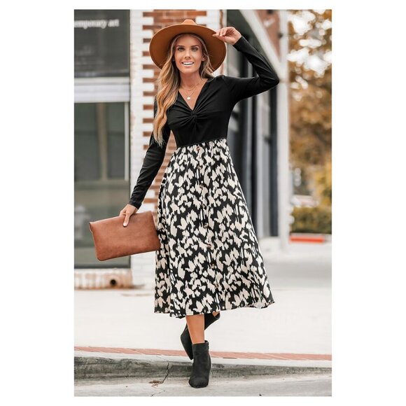 Cupshe Dresses & Skirts - NWT Cupshe Women’s Leopard Print Long Sleeve Maxi Dress Size small